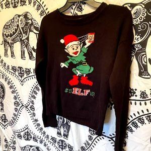 Junior's Elf Selfie Sweater